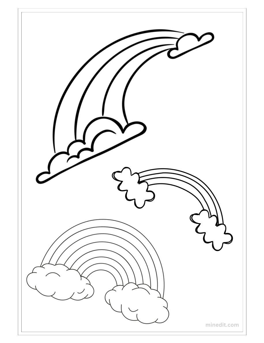 Rainbow Coloring Page